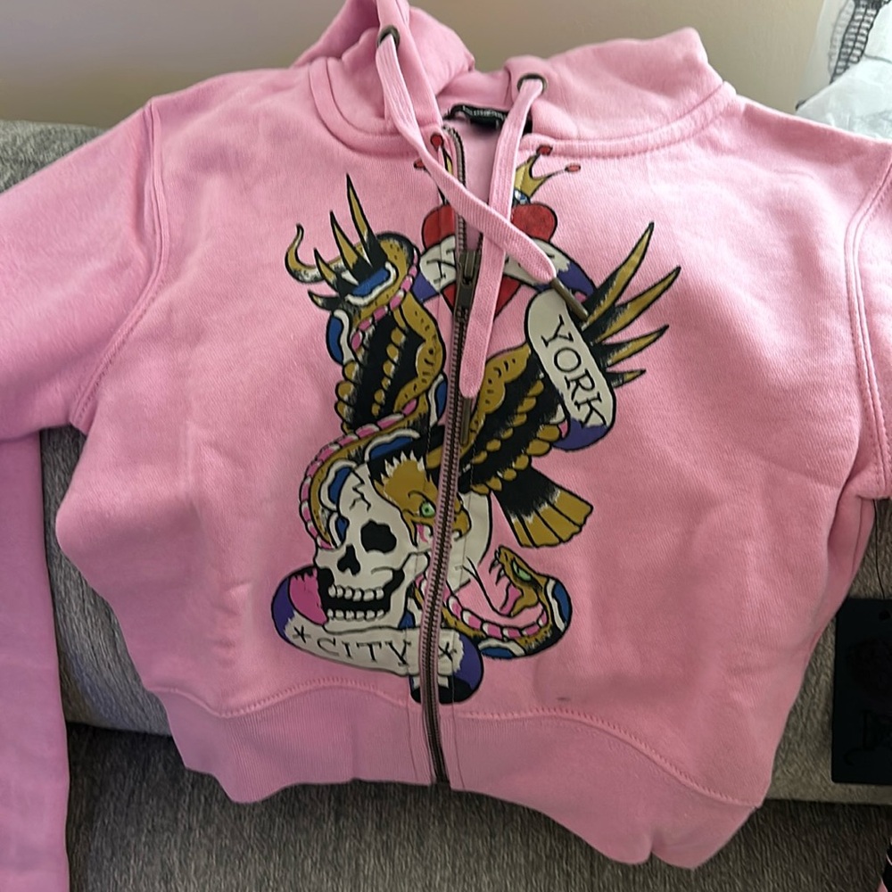 Pink Ed Hardy XS hoodie